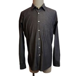 BD Studio New York Mens Black Button Front Shirt X Large